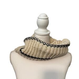 Wild Fable Women's Cream and Black Striped Knit Cowl - One Size - NWT